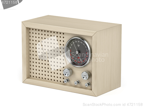 Image of Wood retro radio