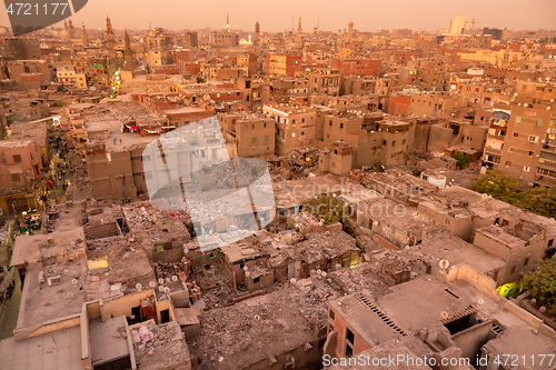 Image of sunset scenery at Cairo Egypt