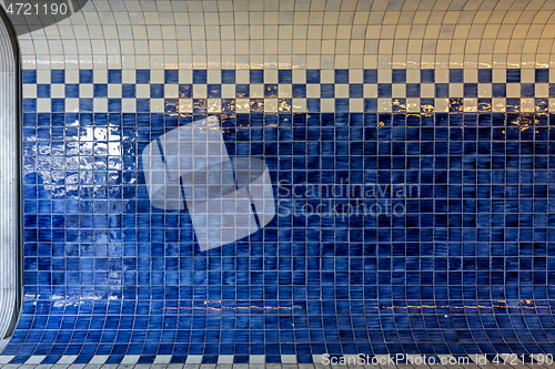 Image of Checkered Blue Ceramic Tiles