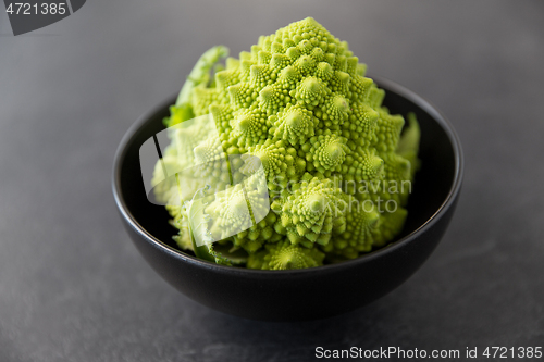 Image of close up of romanesco broccoli in bowl