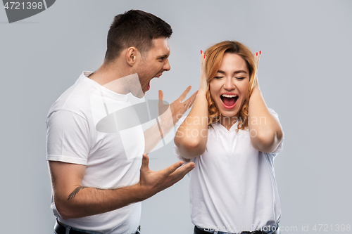 Image of unhappy couple having argument