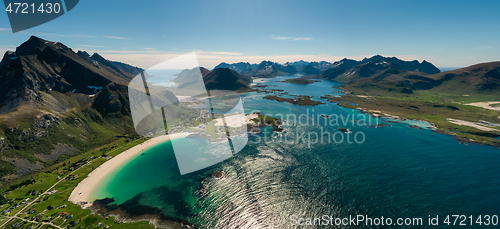 Image of Panorama Beach Lofoten archipelago islands beach