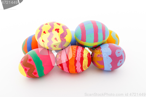 Image of Kids painted cute Easter egg 