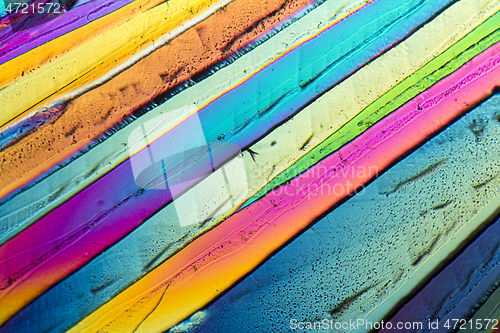 Image of colorful Sucrose micro crystals