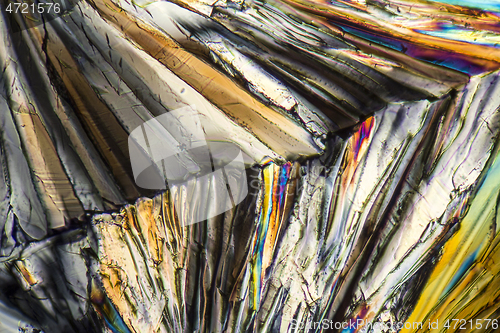 Image of colorful Sucrose micro crystals