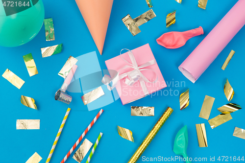 Image of pink birthday gift and party props