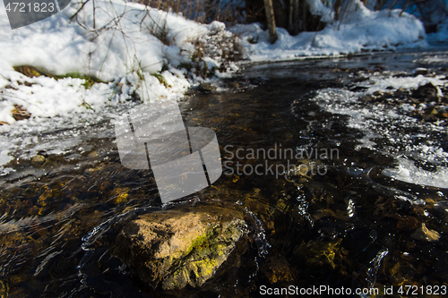 Image of winter creek ice