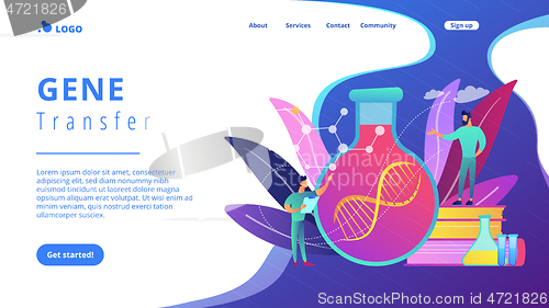 Image of Gene therapy concept landing page.