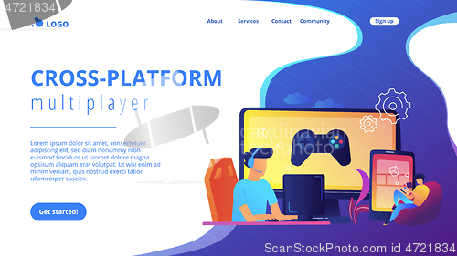 Image of Cross-platform play concept landing page.