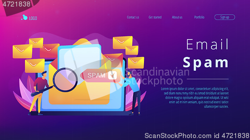 Image of Spam concept landing page.