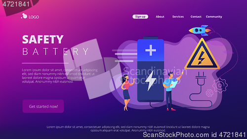 Image of Safety battery concept landing page.