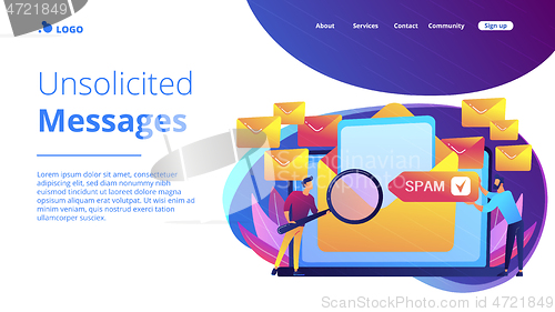 Image of Spam concept landing page.