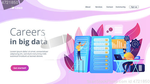 Image of Big data engineering concept landing page.