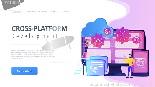 Image of Cross-platform programming concept landing page.