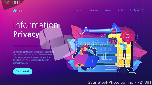 Image of Big data applicationsconcept landing page.
