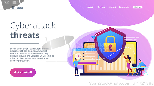 Image of Cyber security concept landing page.