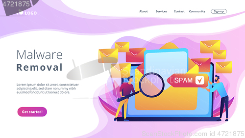 Image of Spam concept landing page.
