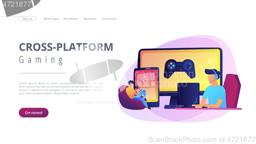 Image of Cross-platform play concept landing page.