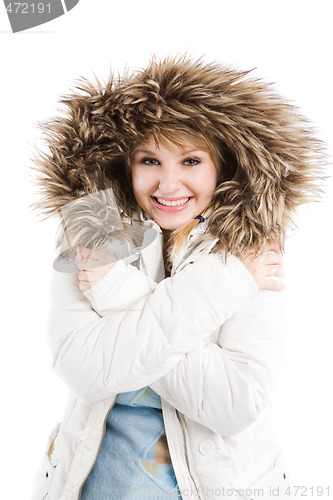 Image of Beautiful caucasian winter girl