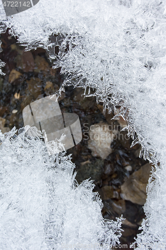 Image of winter creek ice