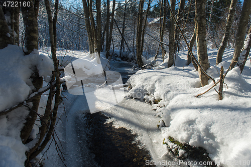 Image of winter creek ice