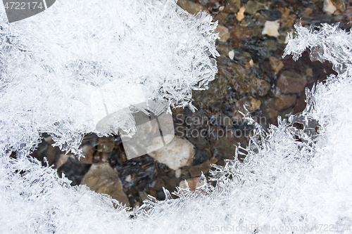 Image of winter creek ice