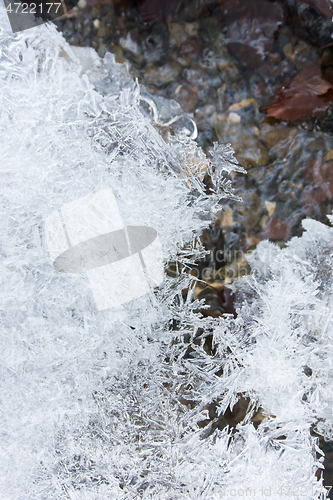 Image of winter creek ice