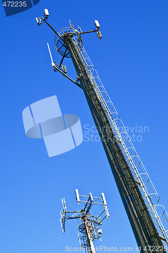 Image of Two telecommunication antennas