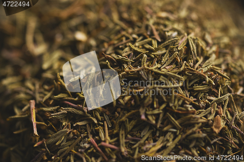 Image of Dried thyme in macro close up