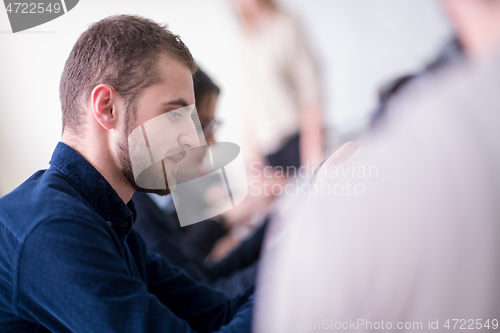 Image of students doing practice in the electronic classroom