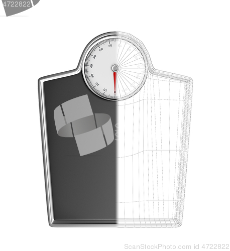 Image of 3D model of mechanical weighing scale