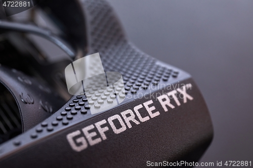 Image of Geforce RTX 3080 Nvidia GPU graphics card detail