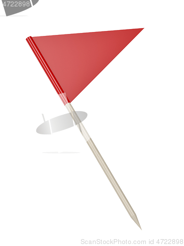 Image of Red triangle toothpick flag