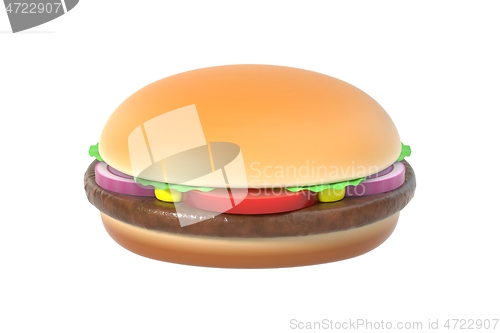 Image of Hamburger isolated on white