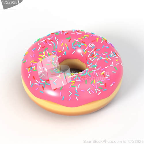 Image of Delicious donut 3D illustration