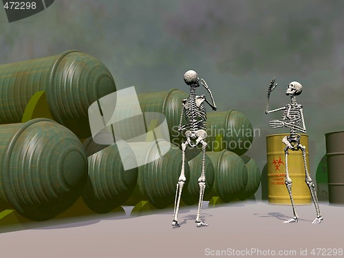 Image of Halloween skeletons dancing 