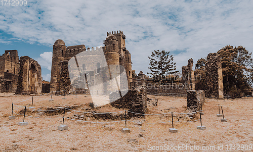 Image of Fasil Ghebbi, royal castle in Gondar, Ethiopia