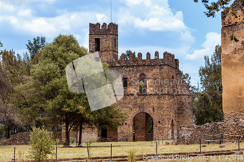 Image of Fasil Ghebbi, royal castle in Gondar, Ethiopia