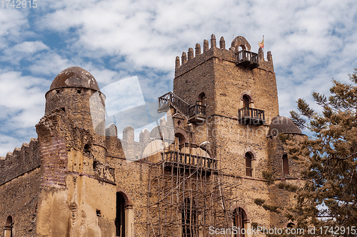 Image of Fasil Ghebbi, royal castle in Gondar, Ethiopia