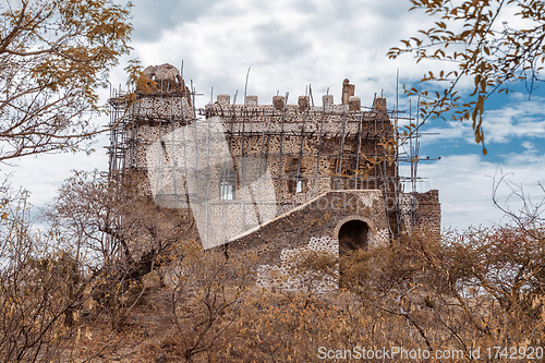 Image of ruins of Guzara royal palace, Ethiopia Africa