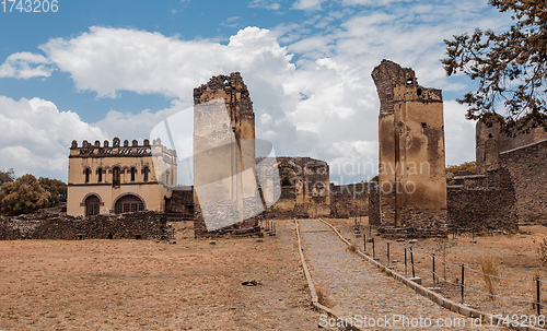 Image of Fasil Ghebbi, royal castle in Gondar, Ethiopia