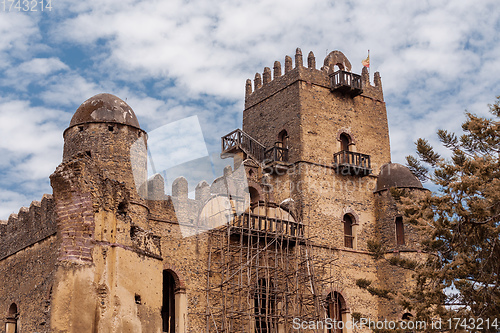 Image of Fasil Ghebbi, royal castle in Gondar, Ethiopia