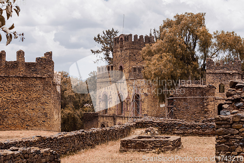 Image of Fasil Ghebbi, royal castle in Gondar, Ethiopia