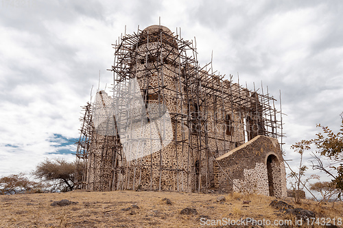 Image of ruins of Guzara royal palace, Ethiopia Africa