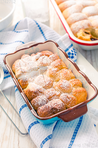 Image of Sweet rolls, Buchteln filled with plum jam or jelly