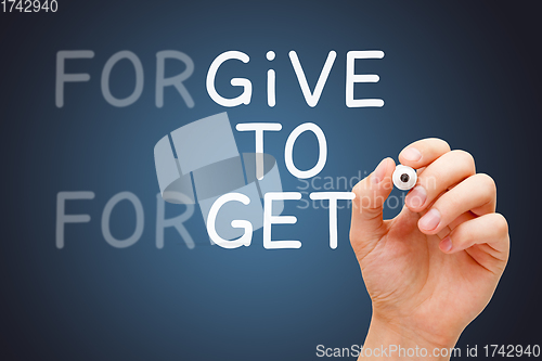 Image of Forgive To Forget Give To Get Concept