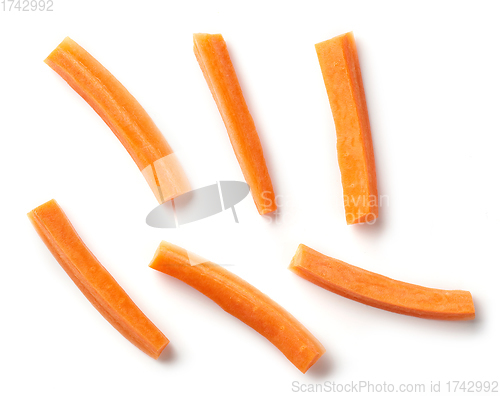 Image of fresh raw carrot sticks