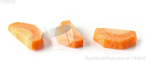 Image of fresh raw peeled carrot slices