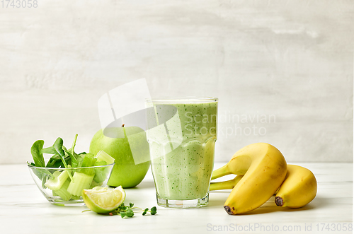 Image of glass of green smoothie