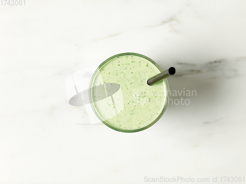 Image of glass of green smoothie